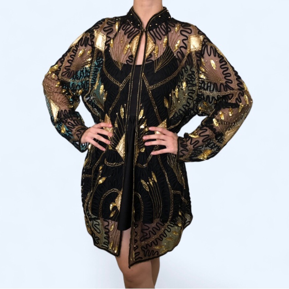 Tan-Chho Black and Gold Jacket